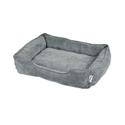 Love Story, Rechthoekige fluwelen mand Chenille Polyester 73 x 60 x 20 cm Graniet Grijs