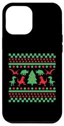 Custodia per iPhone 14 Plus Maglione natalizio brutto dinosauro - Kid Dinosaur Lover Trex