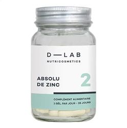 D-LAB |Absolu de Zinc | 28 jours de complément | Contribue au fonctionnement normal de l’organisme | Améliore la qualité de la peau & des cheveux