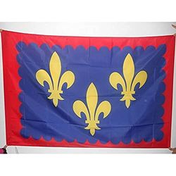 AZ FLAG - Drapeau Province d'Anjou - 90x60 cm - Drapeau Angers - France 100% Polyester Avec Fourreau et Cordelette - Pavillon 50 g