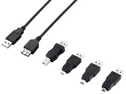 Ross USB51CK12-RO 5-in-1 USB Cable Kit, Black