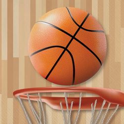 ALMACENESADAN, 5349 verjaardagsfeest, bestaande uit 20 papieren servetten voor basketbals, afmetingen geopend: 33 x 33 cm