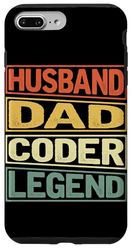 Husband Dad Coder Legend Fathers Day Dad Case for iPhone 7 Plus/8 Plus