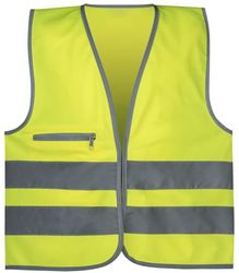 Safety Maker 44570 Veiligheidsvest voor kinderen, hoge zichtbaarheidsvest, reflecterend vest, reflecterend voor 3-6 jaar, geel