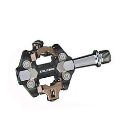Exustar Pedali Ciclo MTB E-PM222 CR-MO Nero