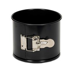 patisse 02820 - Moule à Gâteaux rond – brioche – Moule à Panettone - avec charnière bord haut Classique, noir, Ø16cm