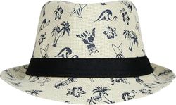 FIESTAS GUIRCA Zomer-surfmuts (eenheidsmaat), feestaccessoires voor zomerfeesten en afstudeerfeesten, ideaal voor Hawaï- en tropische thema's, natuurlijk en zwart