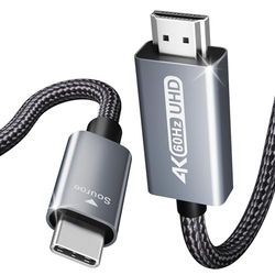 BENFEI USB C naar HDMI-kabel (4K @ 60Hz), 0.9M Thunderbolt 3 naar HDMI-kabel compatibel voor MacBook Pro 2019/2018/2017, Samsung Galaxy S9 / S8 en meer [Aluminium omhulsel en nylon kabel]