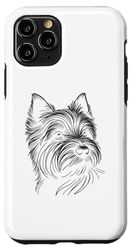 Custodia per iPhone 11 Pro Line Art Cairn Terrier Terriers