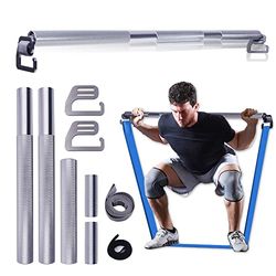 J Bryant fitness motståndsband träningsstång helkropp träning hem gym utrustning stor krok 96 cm metallstång