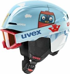 uvex viti Set Casco de esquí & Gafas de esquí, Niños Unisex, Light Blue Birdy, 51-55 cm