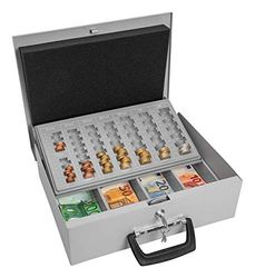 Wedo Universa 150100837 - Caja para dinero (355 x 275 x 100 mm), color gris