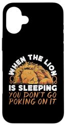 Leo Zodiac: Quando Leone dorme non vai a colpire su di esso Custodia per iPhone 16 Plus