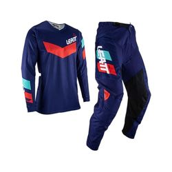 Leatt 3.5 rit 2023 set van Motocross T-shirts en broeken, Blu, XS