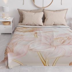 PETTI Artigiani Italiani Sprei voor eenpersoonsbed, lente en zomer, lichte deken voor eenpersoonsbed, dekbed, lelie, 100% Made in Italy
