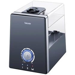 Beurer LB 88 Luchtbevochtiger, microfijne verneveling met ultrasone geluid, bacteriënarm, voor ruimtes tot 48 m², zwart