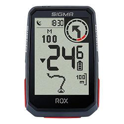 SIGMA Sport ROX 4.0 Nero | Ciclocomputer Senza Fili con navigatore, GPS e Supporto GPS in Dotazione| Navigatore GPS Outdoor con altimetro