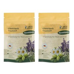 GRÜNSPECHT 1503-V3 Lot de 2 paquets de 3 tampons à base d'herbes « Traumzeit » pour un sommeil réparateur, apaisant et relaxant