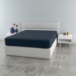 Max Color hoeslaken, 40 cm, donkerblauw, voor tweepersoonsbed
