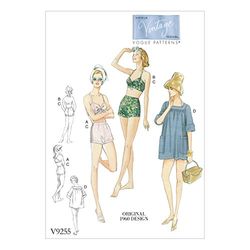Vogue Padrões de costura para sutiã/calções e cover up, multicoloridos, tamanhos 14 – 22