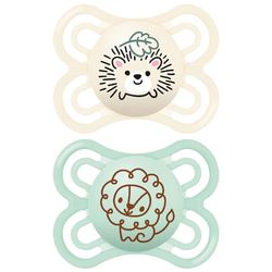 MAM | Sucette Perfect 2-6 mois (2 pièces) coloris aléatoire – Tétine pour nourrisson en silicone extra fine et souple – Tétine bébé idéale pour un bon développement bucco-dentaire