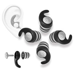 KKNE Tapones Oídos Ruido Dormir, Tapones Reutilizables para Dormir, Tapones de Silicona Super Suaves Lavables para Dormir, Estudiar, Trabajar