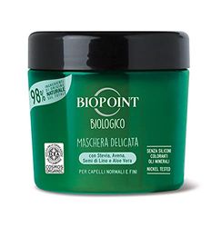 Biopoint Biologico - Maschera Capelli Delicata Bio, Trattamento Nutriente e Idratante con Olii Biologici, Dona Morbidezza e Brillantezza, 200 ml