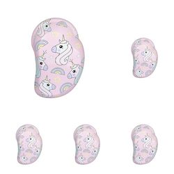 Tangle Teezer |The Original Mini Detangling Hairbrush | Palm Size Perfect for Kids & Travelling | Ideal for Wet & Dry Hair |Reduces Flyaways | Unicorn Magic (Pack of 5)