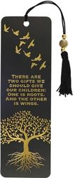 Peter Pauper Press Beaded Bookmark with Ruler - Black Cardstock - 1 Piece