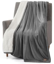 UGG – Bliss Sherpa Throw – Cozy Reversible Accent Blanket – Modern Home Décor – Comfortable & Decorative Blanket for Bed or Sofa - 50” x 70” - Firewood
