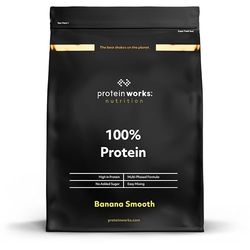 Protein Works - 100% Protein Powder, 100 Servings, Quad Protein Blend, Low Calorie, Low Fat Protein Shake, Phased Protein Release, Banana Smooth, 2.5kg
