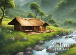 Cabin Guest Book: Guest Book for Vacation Home, Airbnb, Visitor Rental, Visitor’s Log Book for Recording Name & Memories