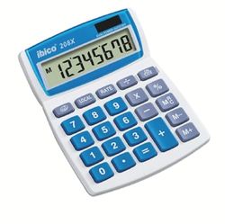 Ibico Rexel IB410147 - Calculadora sobremesa, blanco y azul