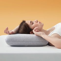 Sonive Memory Foam Pillow, Adjustable Pillow for Stomach, Back and Side Sleeper, Cooling Bed Pillow 60x40x10+4cm Grey