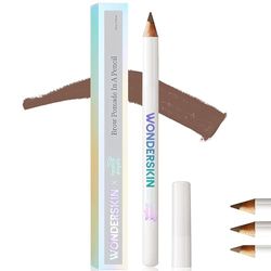 Crayon à sourcils Wonderskin, pommade révolutionnaire pour des sourcils au look naturel, crayon à sourcils longue tenue, maquillage des sourcils brun foncé (Brunette foncé)