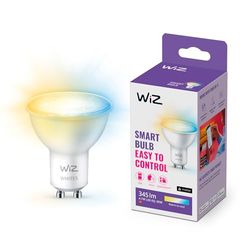 WiZ Tunable White - Smart LED belysning (WiFi och Bluetooth), 50W, GU10, E14, 2700-6500 Kelvin, Dimbar i kallvitt till varmvitt