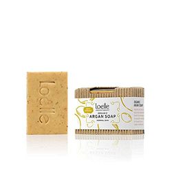 Loelle - Savon d'Argan Bio Constitué d'Ingrédients Naturels - Savons Solides pour le Corps, le Visage et les Cheveux - Nettoyant Facial pour Peaux Sensibles à l'Huile d'Argan, Fabriqué au Maroc (75g)