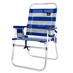 CREVICOSTA QUALITY MARK MARCAS DE CALIDAD - AZAHAR 28082 - Silla de Playa Plegable con reposabrazos. Fija, sin Posiciones (Marinera)