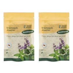 GRÜNSPECHT 1503-V4 Lot de 2 packs de 3 tampons à base d'herbes « Respirantes » pour respirer pendant la période de rhume, apaisant, recharge de 2 x 3 tampons parfumés