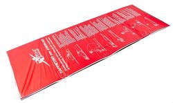 Fitnesstrainingsmat met aanbevolen oefeningen - lengte 180 cm en breedte 68 cm - Pilates-mat, fitness, ideale training voor oefeningen thuis