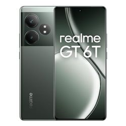 realme GT 6T 5G Teléfono Móvil 12+256 GB, Snapdragon® 7+ de 3.ª generación, Pantalla ultrabrillante de 6000 nits, Cámara Sony de 50 MP con OIS, Gran batería de 5500 mAh, Verde, sin Adaptador