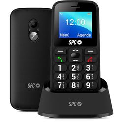 SPC Fortune 2 4G – Téléphone Portable Senior 4G, Bouton SOS, Volume de Sonnerie très élevé (102dB), Configuration à Distance, Grandes Touches, Sonnerie et Notifications intelligentes, Noire