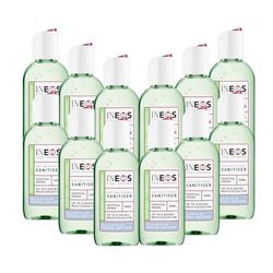INEOS Mini Antibacterial Hand Sanitiser Gel 50ml - Aloe & Lemongrass - Hospital Grade Disinfectant, Eliminates 99.9% of Viruses and Bacteria, 12 x 50ml, Travel, Holiday, and Festival Essentials