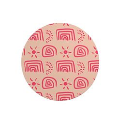 Questo Casa, Ronde digitaal bedrukte muismat, antislip onderkant, voor kantoor en thuis, diameter: 22 cm