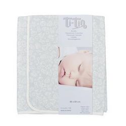 Ti TIN | Arrullo para Bebé de Doble Capa de Punto Suave y Absorbente 100% Algodón con Doble Tejido Interlock| Estampado de Juguetes Color Gris
