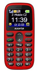 ALIGATOR Senioren grote toetsen mobiele telefoon AZA510RB met 1,8 inch kleurenscherm, SOS-knop en lokalisatie, kleur rood-zwart