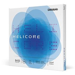 D'Addario Helicore 3/4 Schaal Lichtspanning Pizzicato Bass String Set