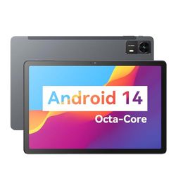 BWJBSW Tablet Android 10.95-inch HD-display, 4 GB RAM, 128 GB, met quad stereoluidsprekers, 8000 mAh batterij, zwart, wifi, Bluetooth, Type-C