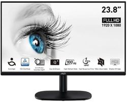 MSI PRO MP245VDE (60 cm (23.8 Zoll), schwarz, FullHD, VA, Adaptive Sync, HDMI, VGA, 100Hz Panel)