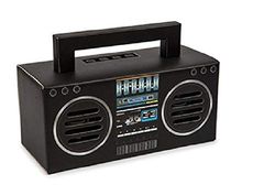 Kooltech SPRC 016624 Haut-parleur Bluetooth, Design Radio Casette, Noir